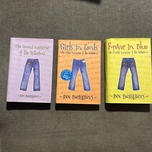 Three hardcover books Sisterhood of the Traveling Pants series by Ann Brashares
